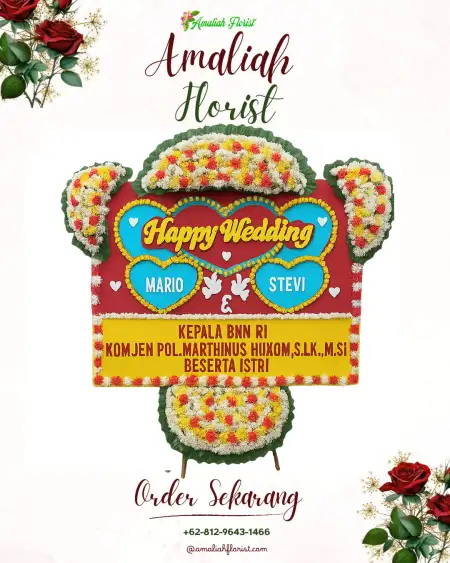 Papan Bunga Pernikahan Aweida